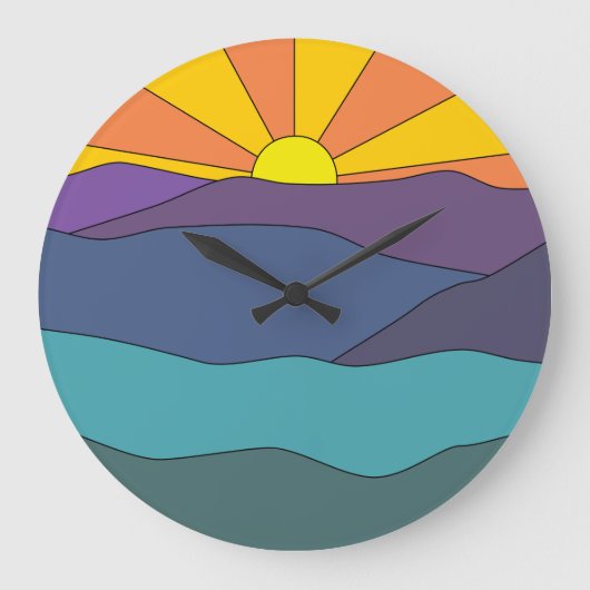 Blue Ridge Mountains Clock Grote Klok (Voorkant)