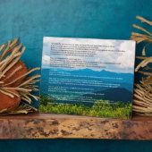 Blue Ridge Mountains Desiderata Plaque Fotoplaat (Zijkant)