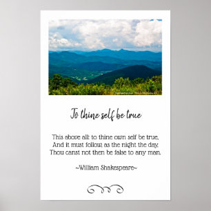 Blue Ridge Mountains en Hamlet Quote Photo Poster