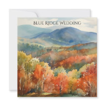Blue Ridge Mountains Fall Watercolor Wedding