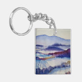 Blue Ridge Mountains & Family Photo Template Sleutelhanger (Voorkant Links)