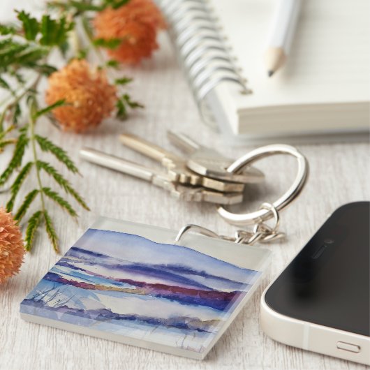 Blue Ridge Mountains & Family Photo Template Sleutelhanger (Voorkant Rechts)