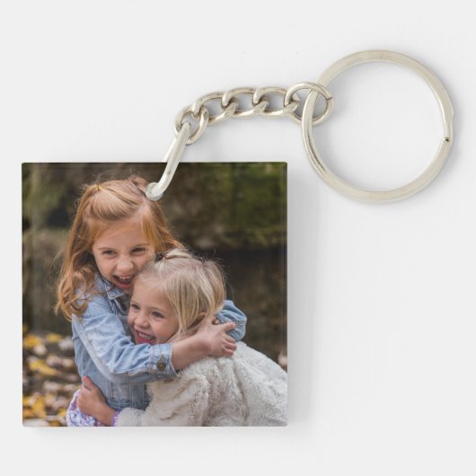 Blue Ridge Mountains & Family Photo Template Sleutelhanger (Achterkant)