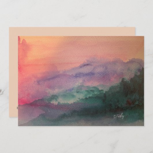 Blue Ridge Mountains Flat-kaart Aankondiging (Voorkant / Achterkant)