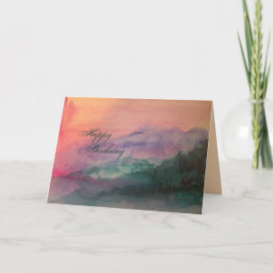 Blue Ridge Mountains Folded Wenskaart Kaart