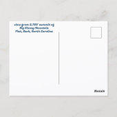 Blue Ridge Mountains Grote Glassy Mountain NC Briefkaart (Achterkant)