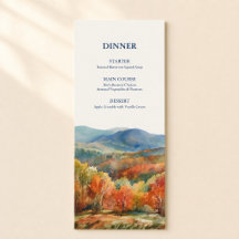 Blue Ridge Mountains Herfst Watercolor Bruiloft 