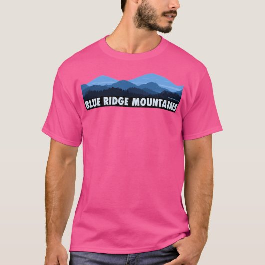 Blue Ridge Mountains honkbal Sleeve T-shirt (Voorkant)