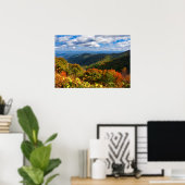 Blue Ridge Mountains in de herfst Poster (Thuiskantoor)