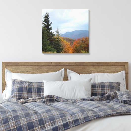 Blue Ridge Mountains in Herfst Canvas Afdruk (Insitu (Slaapkamer))