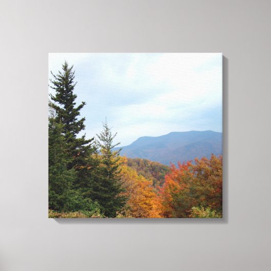Blue Ridge Mountains in Herfst Canvas Afdruk (Voorkant)