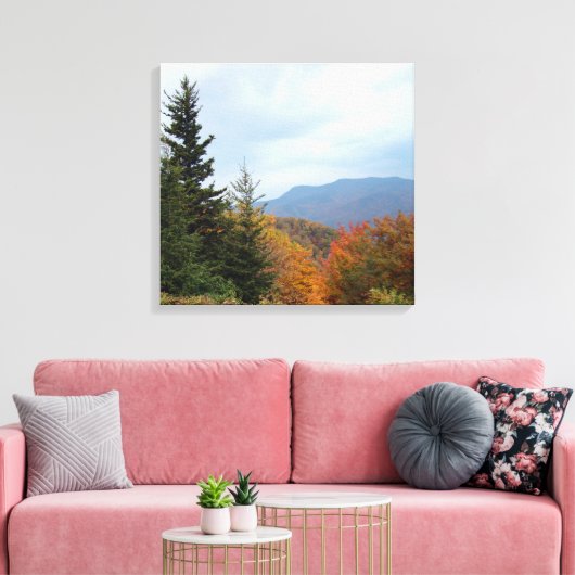 Blue Ridge Mountains in Herfst Canvas Afdruk (Insitu (Woonkamer))