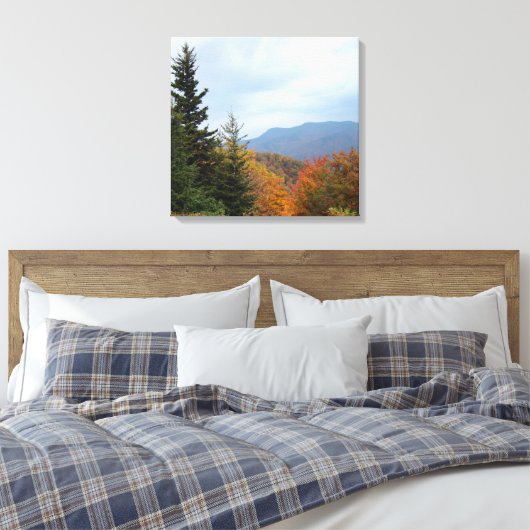 Blue Ridge Mountains in Herfst Canvas Afdruk (Insitu (Slaapkamer))