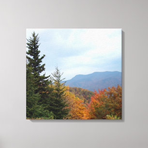 Blue Ridge Mountains in Herfst Canvas Afdruk