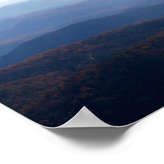 Blue Ridge Mountains in Herfst, North Carolina Poster (Hoek)