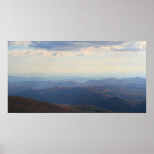 Blue Ridge Mountains in Herfst, North Carolina Poster (Voorkant)