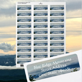 Blue Ridge Mountains in Wolken Etiket