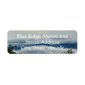 Blue Ridge Mountains in Wolken Etiket (Voorkant)