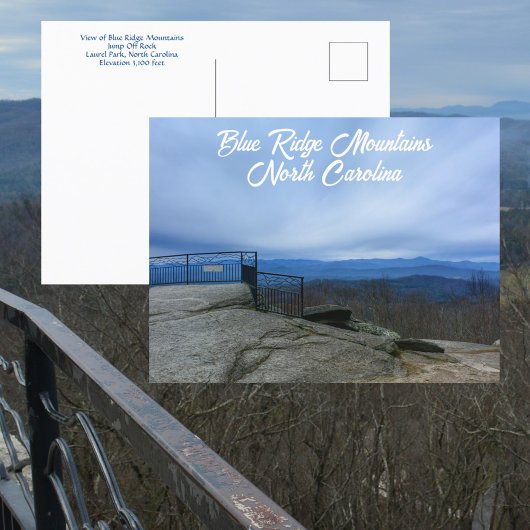 Blue Ridge Mountains Laurel Park Jump Off Rock NC Briefkaart