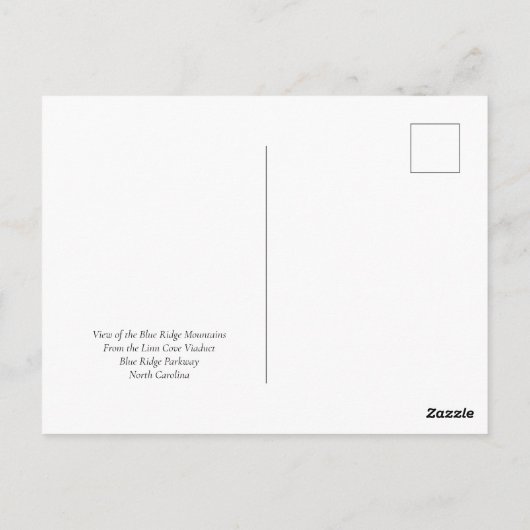 Blue Ridge Mountains Linn Cove Viaduct Briefkaart (Achterkant)