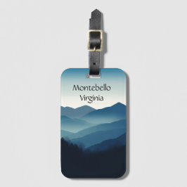 Blue Ridge Mountains, Montebello aanpasbaar Bagagelabel