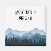 Blue Ridge Mountains, Montebello aanpasbaar Magneet (Voorkant)