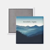 Blue Ridge Mountains, Montebello aanpasbaar Magneet (Voorkant / Achterkant)