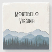 Blue Ridge Mountains, Montebello aanpasbaar Stenen Onderzetter (Voorkant)