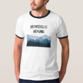 Blue Ridge Mountains, Montebello aanpasbaar T-shirt (Voorkant)