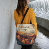 Blue Ridge Mountains, Montebello aanpasbaar Tote Bag