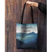 Blue Ridge Mountains, Montebello aanpasbaar Tote Bag