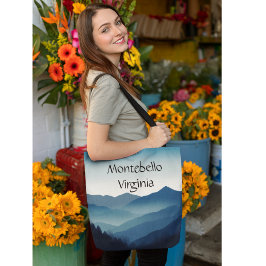 Blue Ridge Mountains, Montebello aanpasbaar Tote Bag