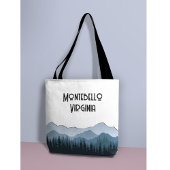 Blue Ridge Mountains, Montebello aanpasbaar Tote Bag