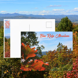 Blue Ridge Mountains NC Colorful Autumn Foto Briefkaart
