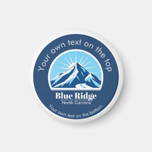 Blue Ridge Mountains NC skioord souvenir Magneet (Voorkant)