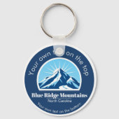 Blue Ridge Mountains NC skioord souvenir Sleutelhanger (Voorkant)