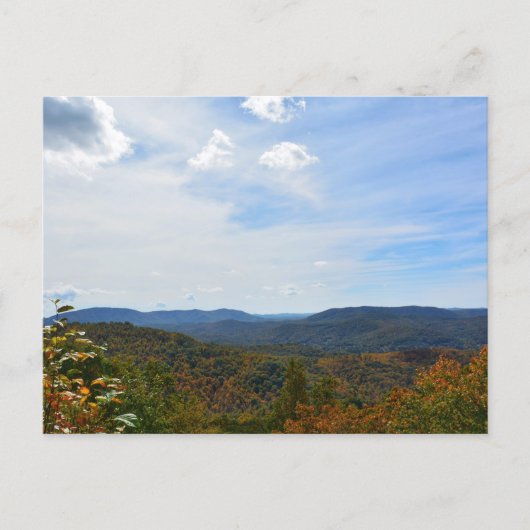 Blue Ridge Mountains North Carolina Autumn Uitzich Briefkaart (Voorkant)