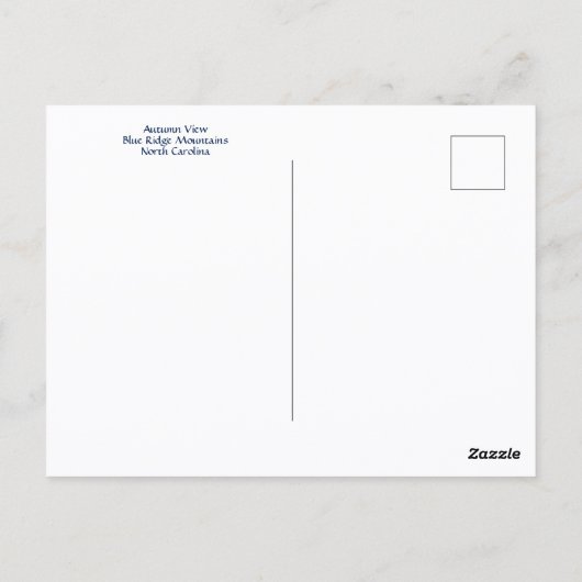 Blue Ridge Mountains North Carolina Autumn Uitzich Briefkaart (Achterkant)