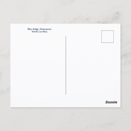 Blue Ridge Mountains North Carolina Briefkaart (Achterkant)