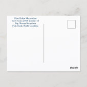 Blue Ridge Mountains North Carolina Briefkaart (Achterkant)