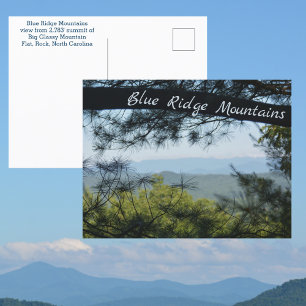 Blue Ridge Mountains North Carolina Briefkaart