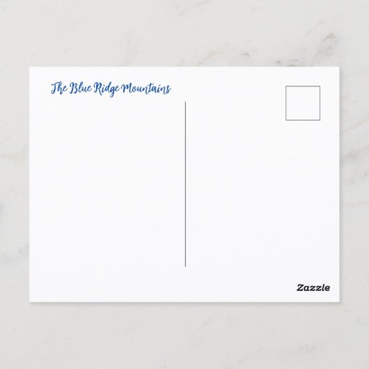 Blue Ridge Mountains North Carolina Briefkaart (Achterkant)