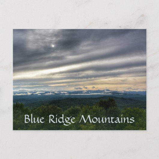 Blue Ridge Mountains North Carolina Dramatic Sky Briefkaart (Voorkant)
