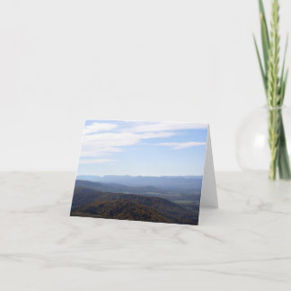 Blue Ridge Mountains Notecard Kaart