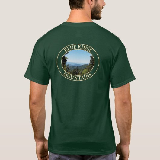Blue Ridge Mountains of North Carolina T-shirt (Achterkant)