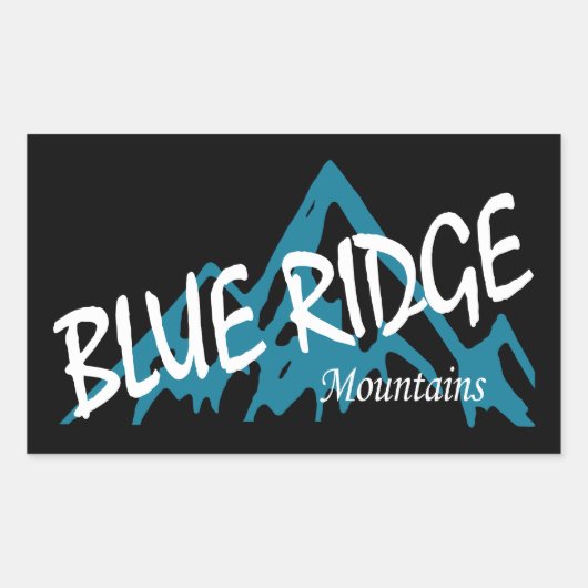 Blue Ridge Mountains Rechthoekige Sticker (Voorkant)