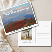 Blue Ridge Mountains redden van de datum Briefkaar Briefkaart
