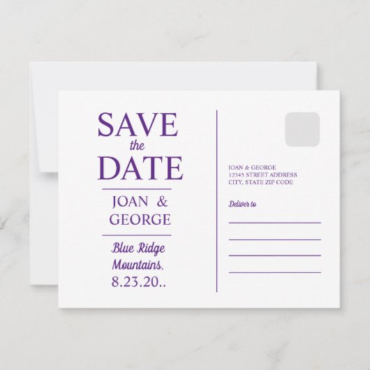 Blue Ridge Mountains, Save The Date (Achterkant)