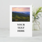 Blue Ridge Mountains Schilderachtig Uitzicht voor  Bedankkaart (Staand voorkant)