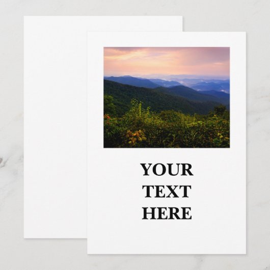 Blue Ridge Mountains Schilderachtig Uitzicht voor  Bedankkaart (Voorkant / Achterkant)